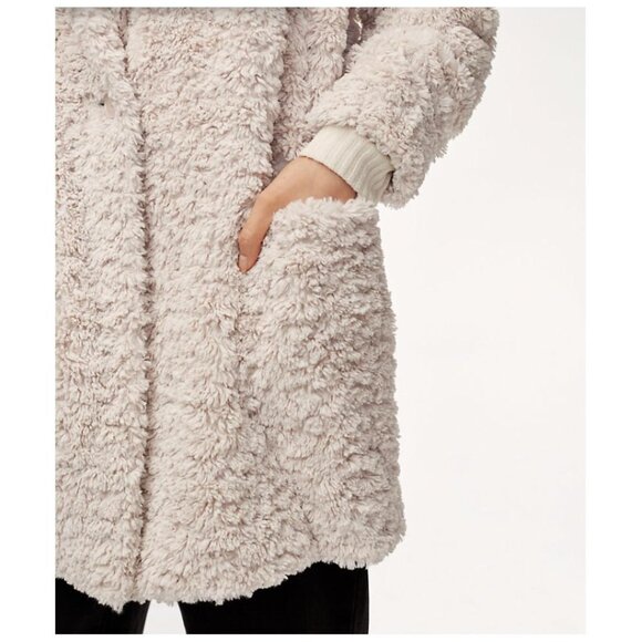 Aritzia Wilfred Free Grete Teddy Jacket Cream XS - Picture 4 of 11
